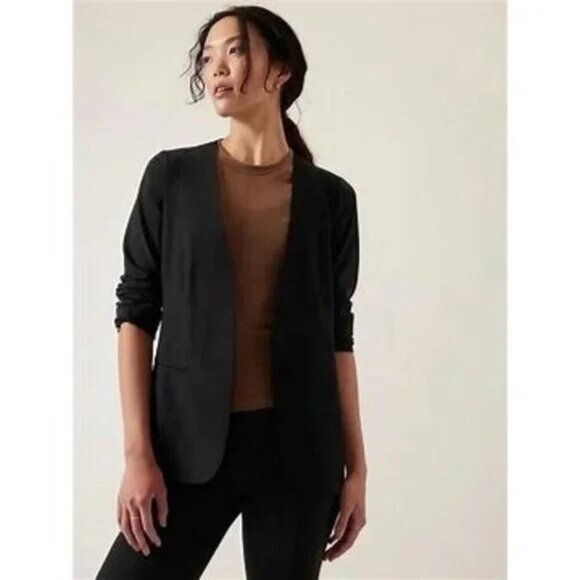 Athleta Women's Avenues Black Open-Front Blazer Jacket  Plus Size 14 2212 - Picture 2 of 16